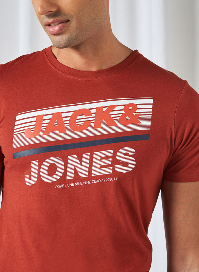 Jack & Jones póló 12187539 Red Ochre