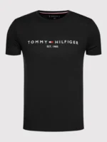 Tommy Hilfiger Póló Core Logo Tee MW0MW11465 Fekete Regular Fit