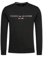 Tommy Hilfiger Pulóver Logo MW0MW11596 BAS Fekete